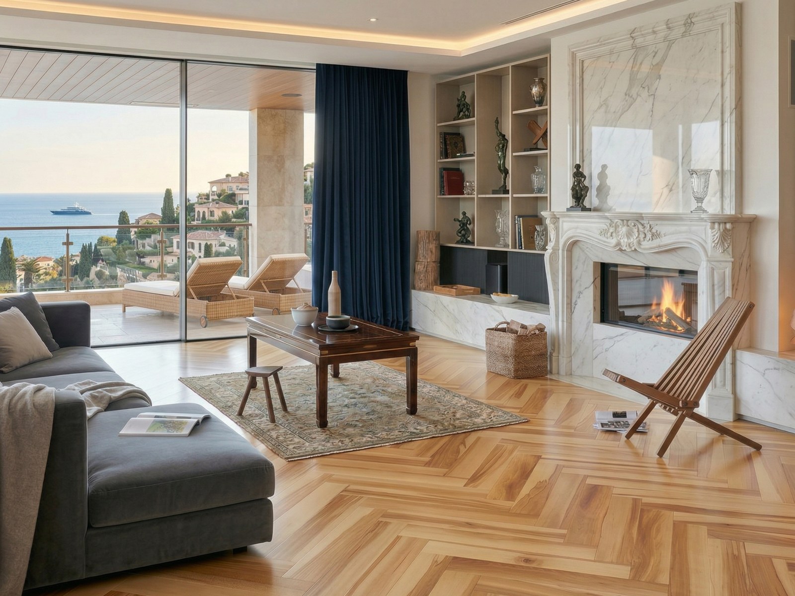 Open-plan patterned oak