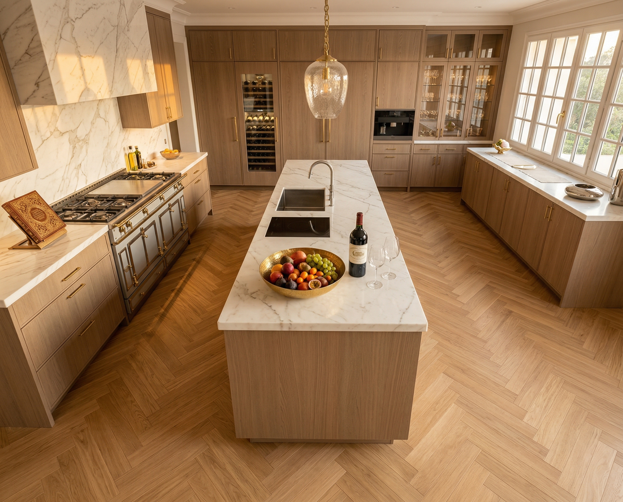 Kitchen herringbone